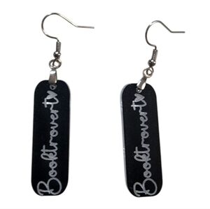 Booktrovert Bold Acrylic Drop Earrings
